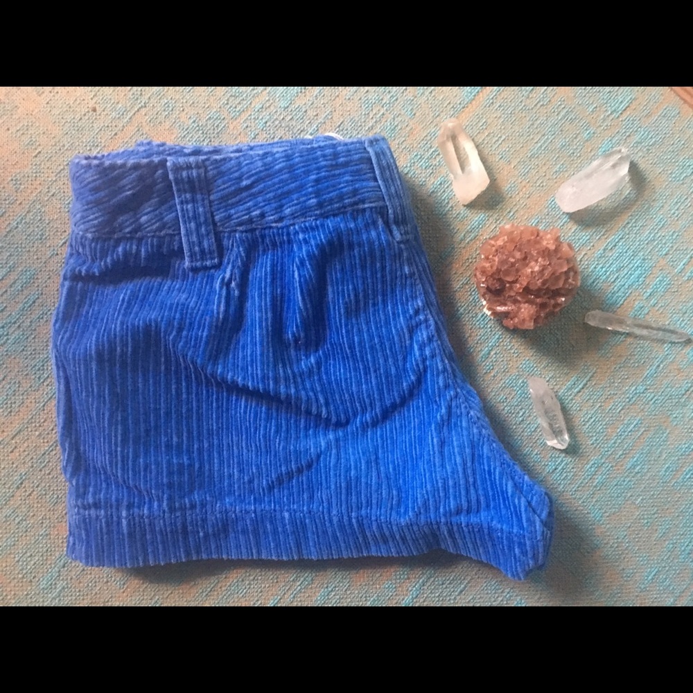 Op Cookie Monster  🍪 blue corduroy shorts